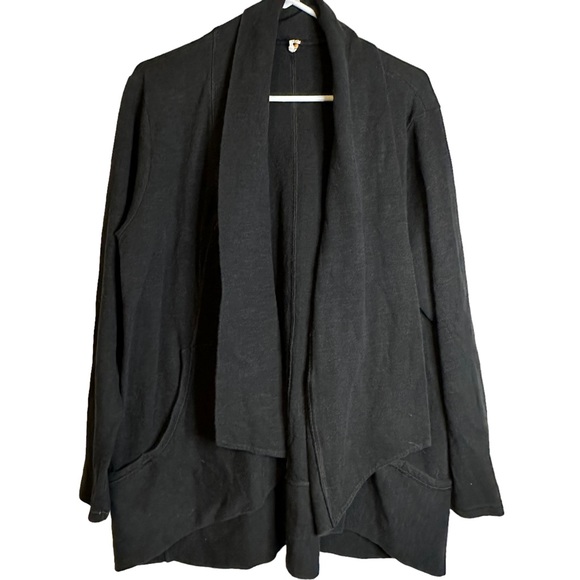Lucy‎ Activewear Open Front Black Sweatshirt Cardigan Size 1X/1T 0A2ZPF - Picture 1 of 10